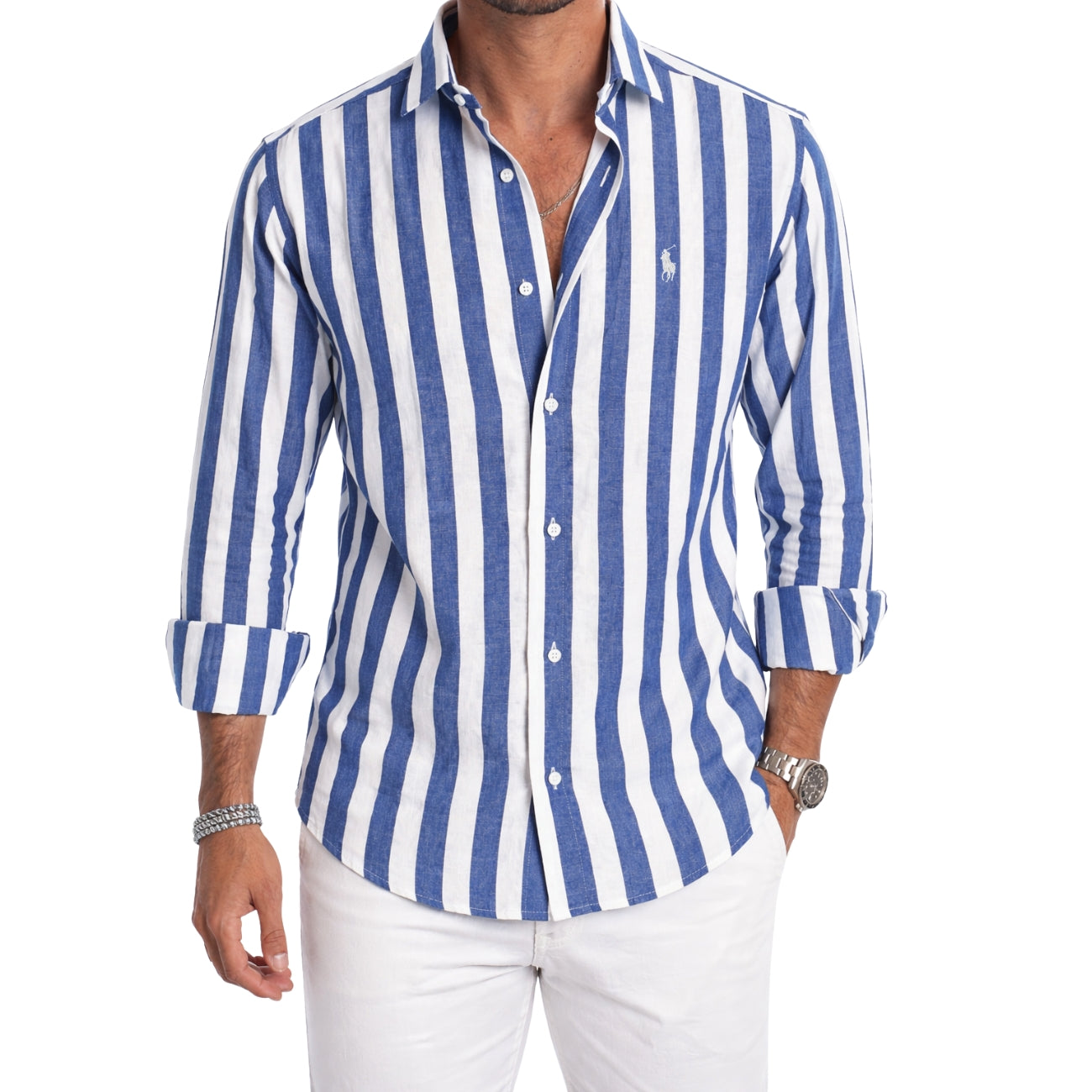 Everyday Classic Striped Button Shirt
