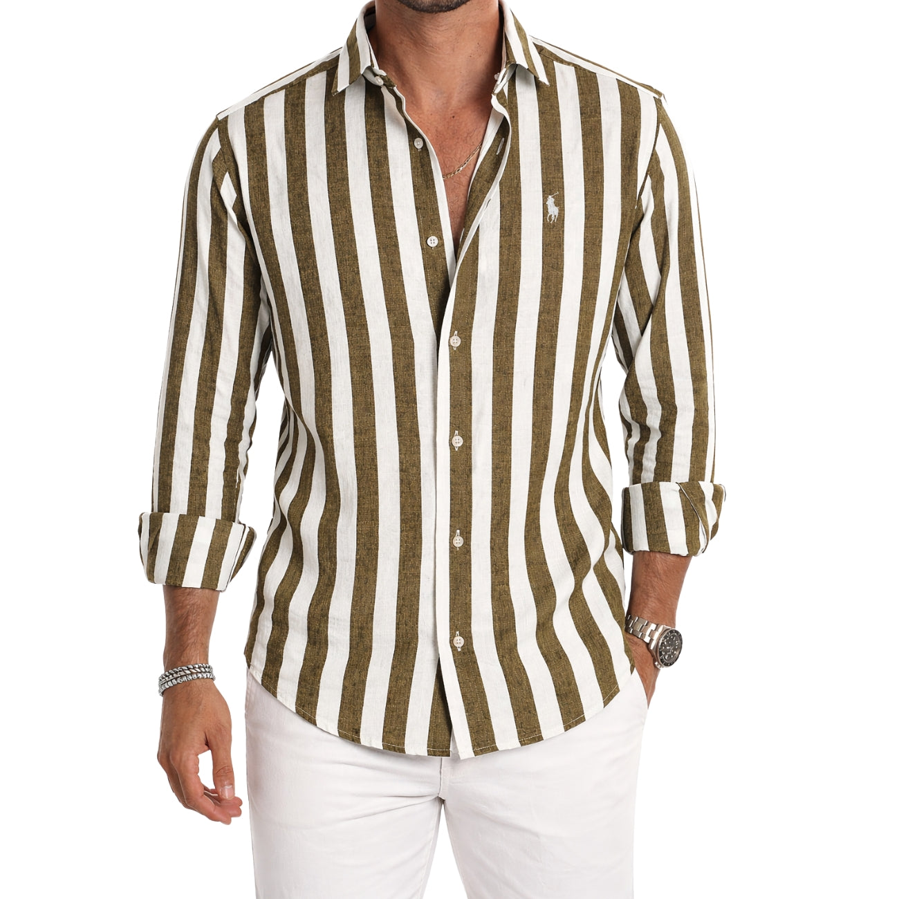 Everyday Classic Striped Button Shirt
