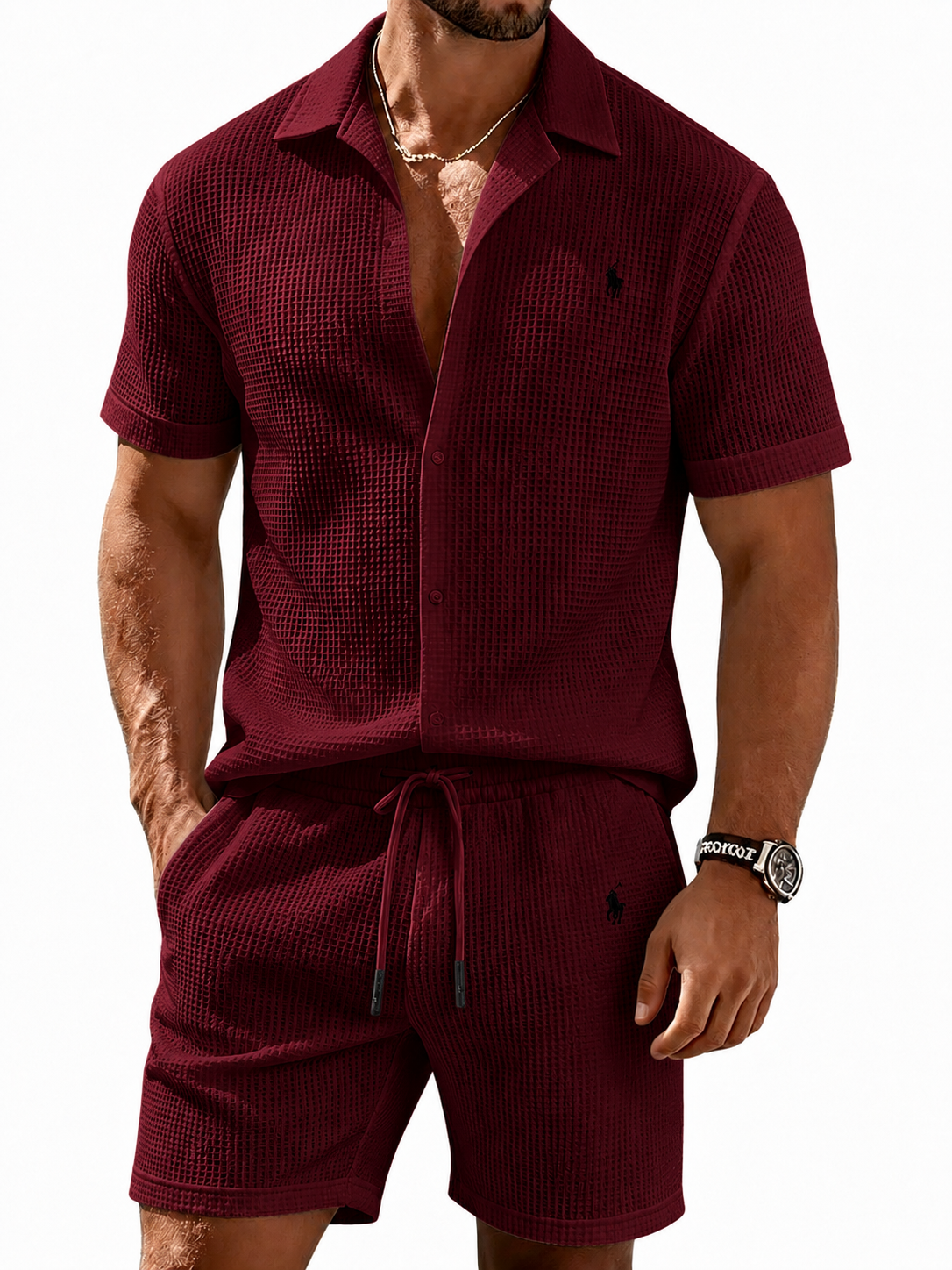 Coastal Waffle Knit Resort Set