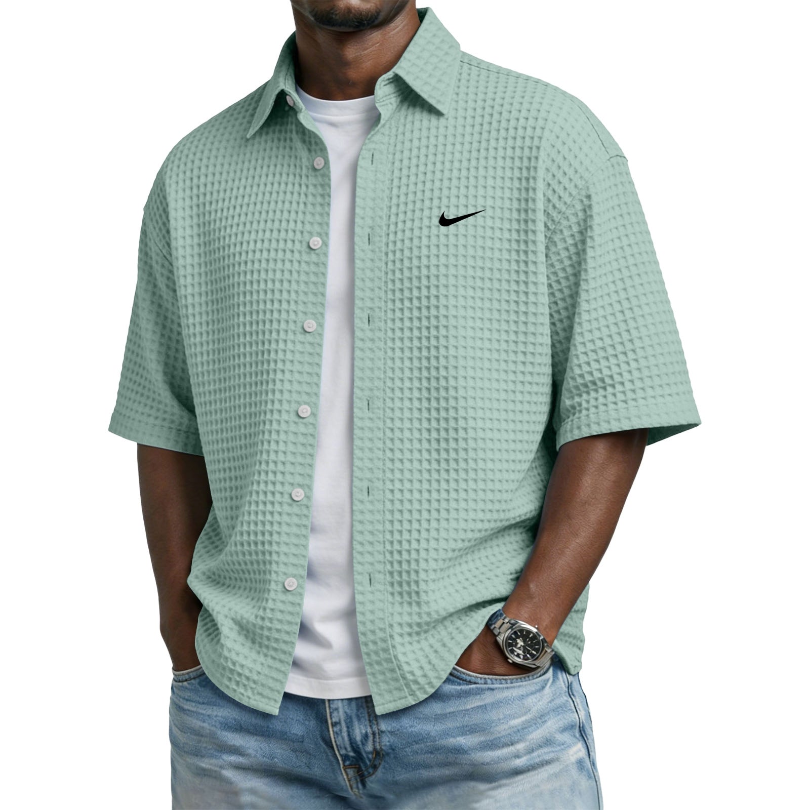 Everyday Waffle Lapel Comfort Tee