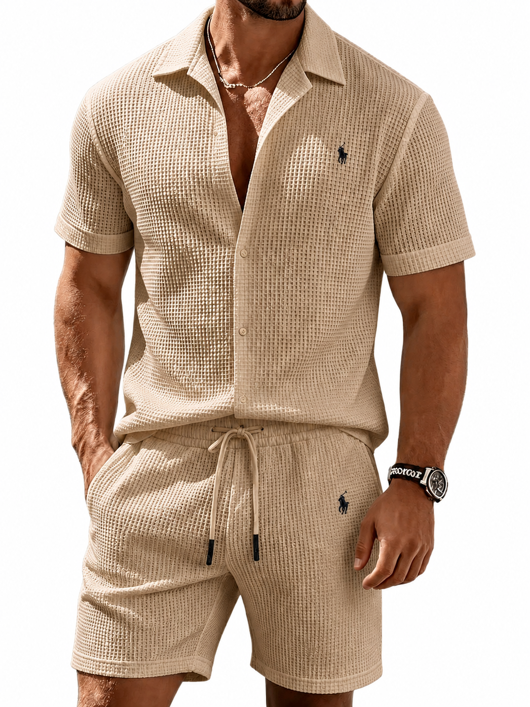Coastal Waffle Knit Resort Set