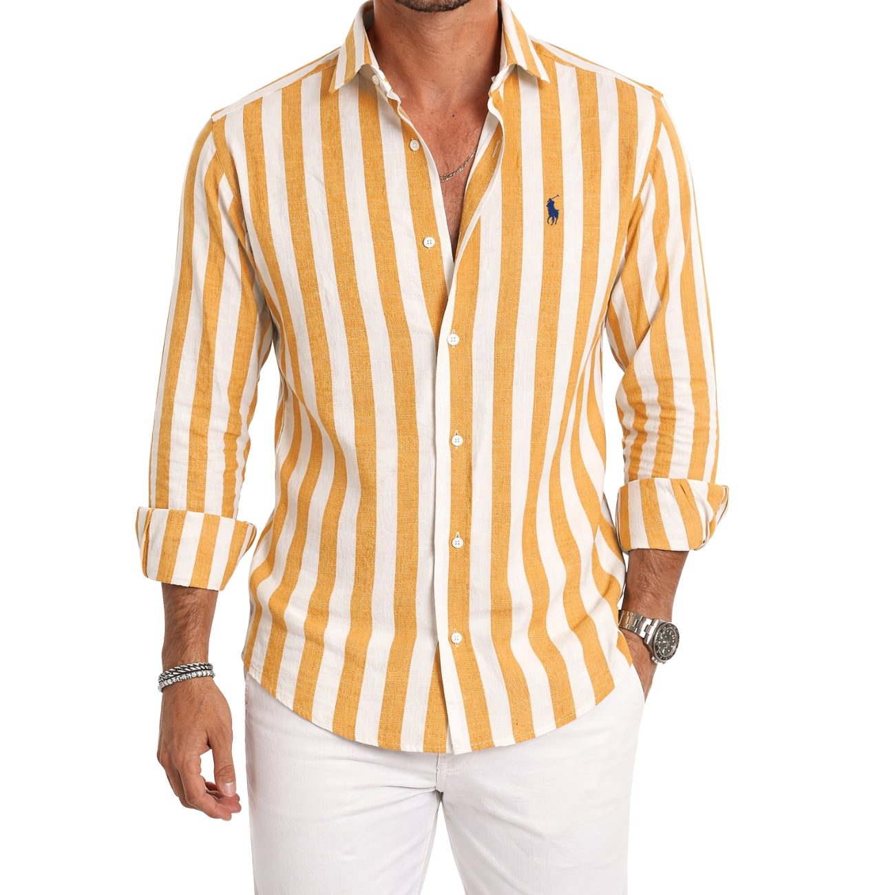 Everyday Classic Striped Button Shirt